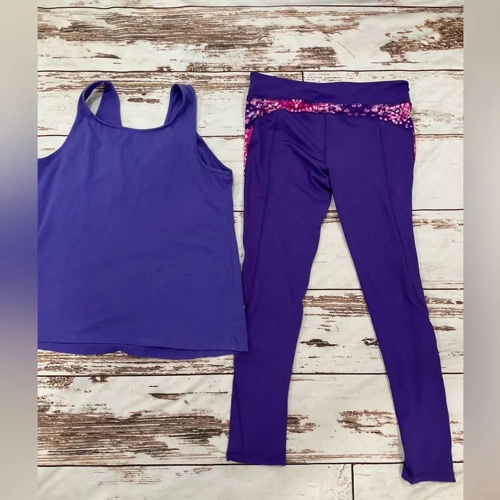 AVIVA SPORT LEGGINGS AND AVENUE PURPLE TANK TOP Size XL - Image 3