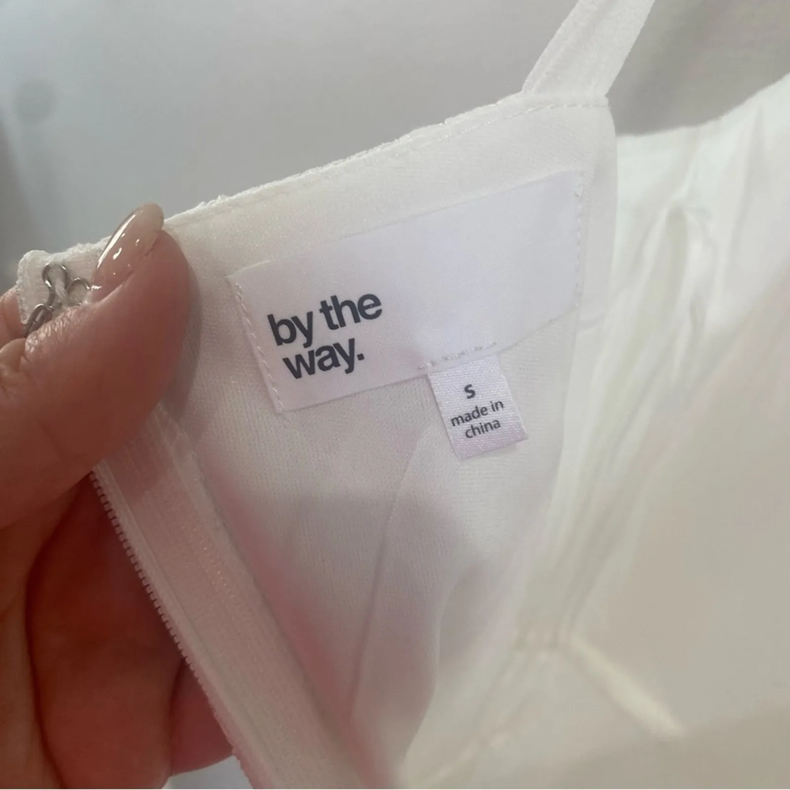 By The Way Revolve Mallory White Lace Mini Dress Women Bridal Party Size S - Image 7