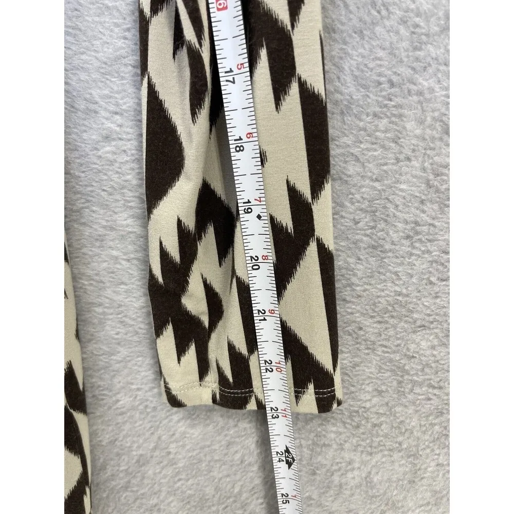 J.Jill Women's Dress Surplice Front Long Sleeve Brown Size Small Wearever - Image 5