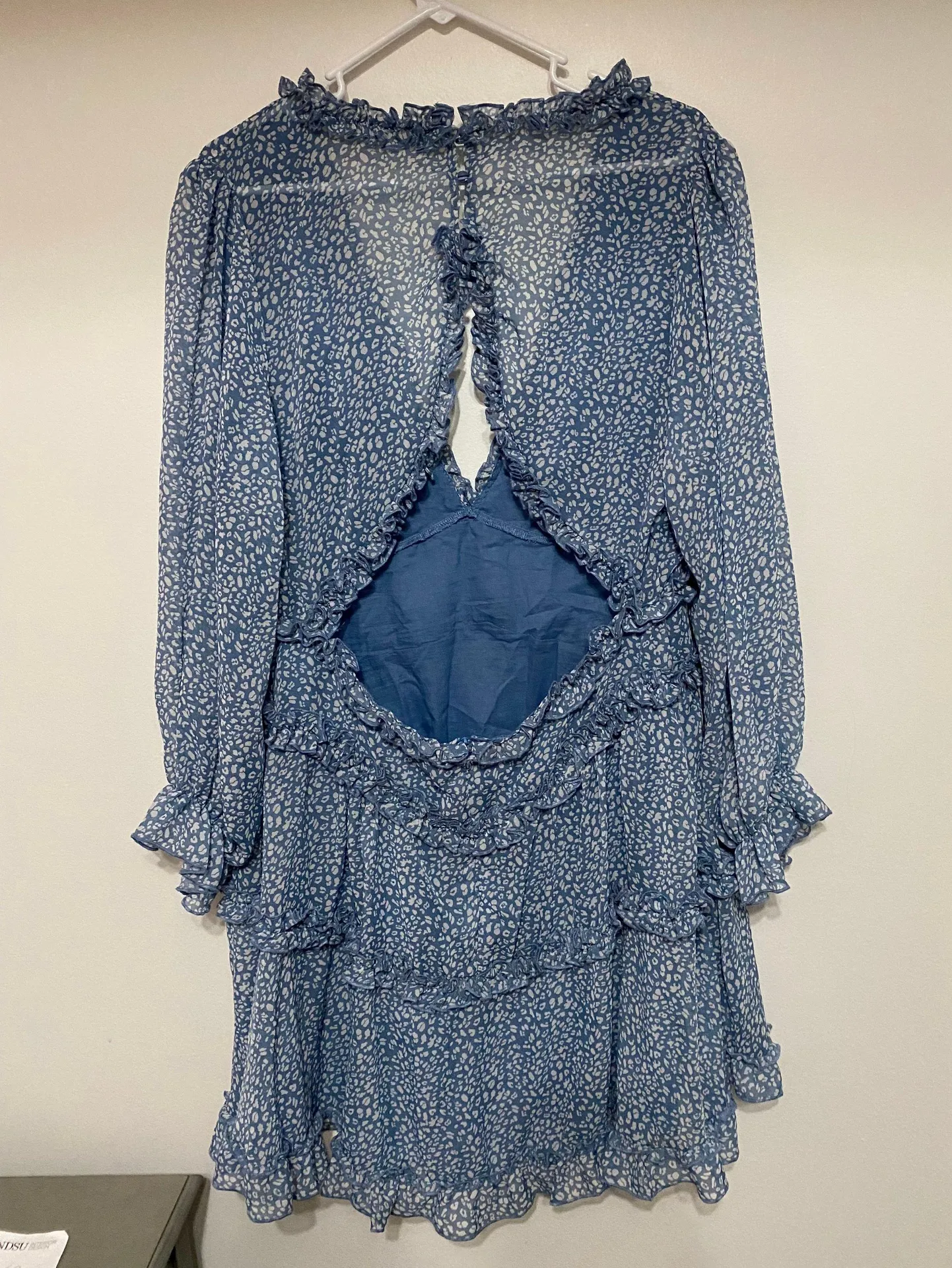 backless blue mini dress Size L - Image 2