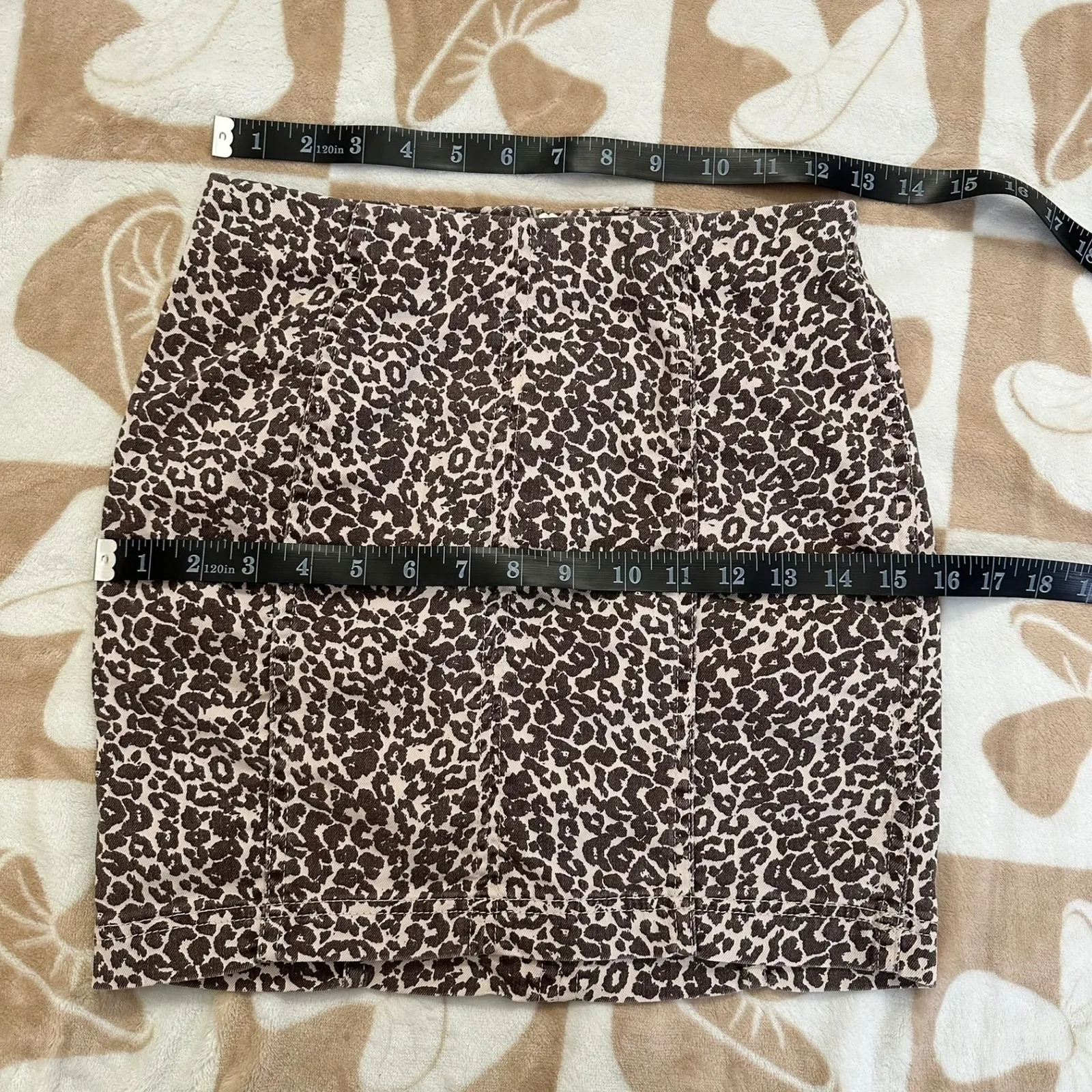 Free People | Leopard Print Mini Skirt Brown Beige‎ | Women's 0 - Image 2