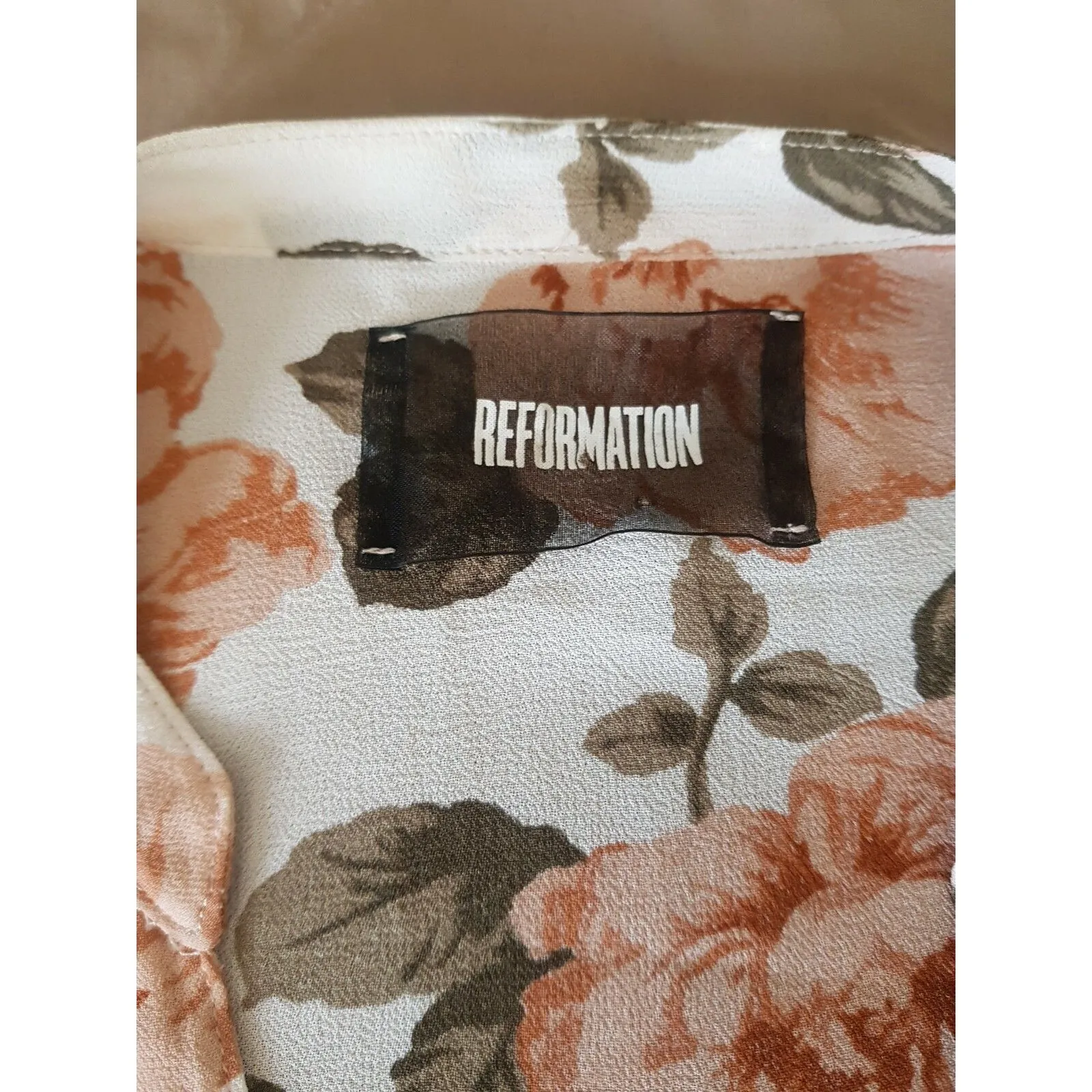 Reformation Womens Blouse XS Floral Cottagecore Cottage Bohemian Boho Romantic - Image 9