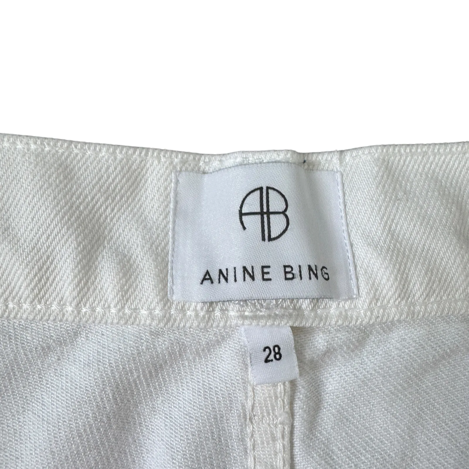 Anine Bing Sonya Slim Straight Jeans White - Image 5