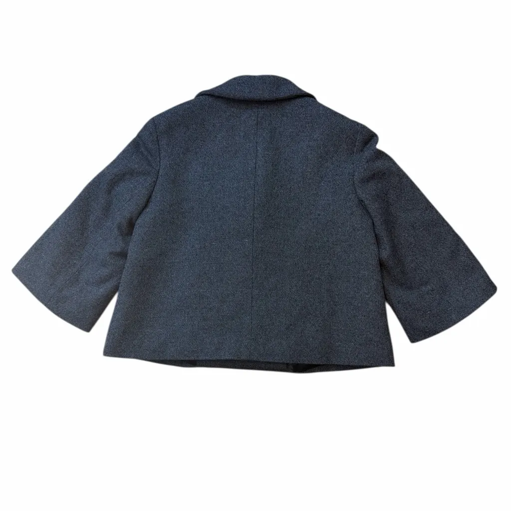 Theory Gray 3/4 Charcoal Puffer Pea Coat - Image 2
