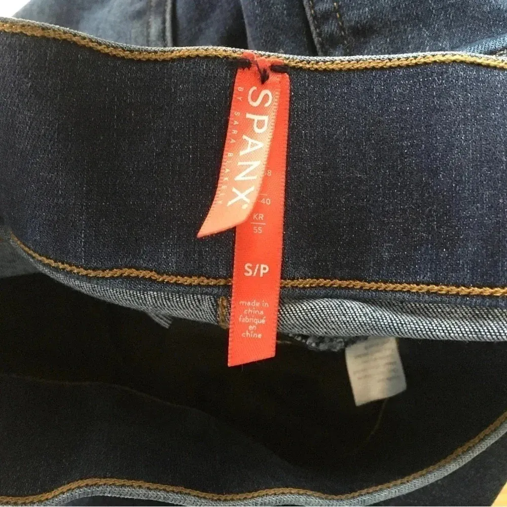 Spanx Distressed Ankle Skinny Pull‎ On Jeans Size Small - Image 6