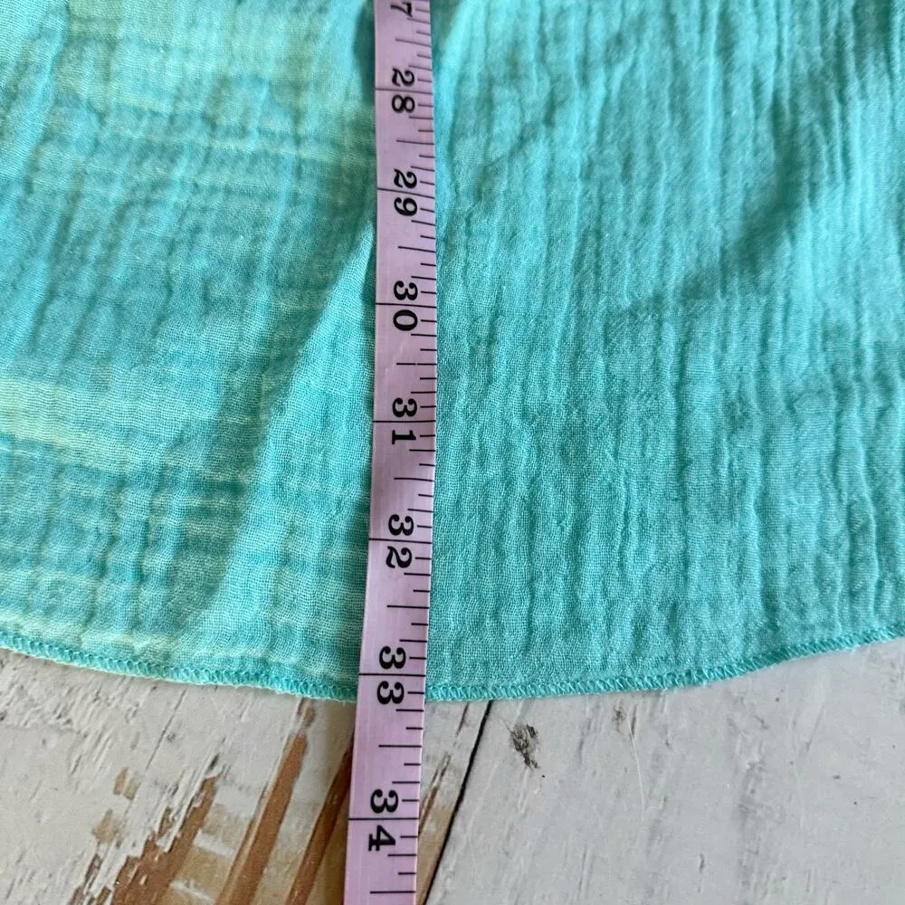 Trina Turk Standard Serene Poncho Pull On Beach Cover Ups Size L/XL Blue Pear - Image 6