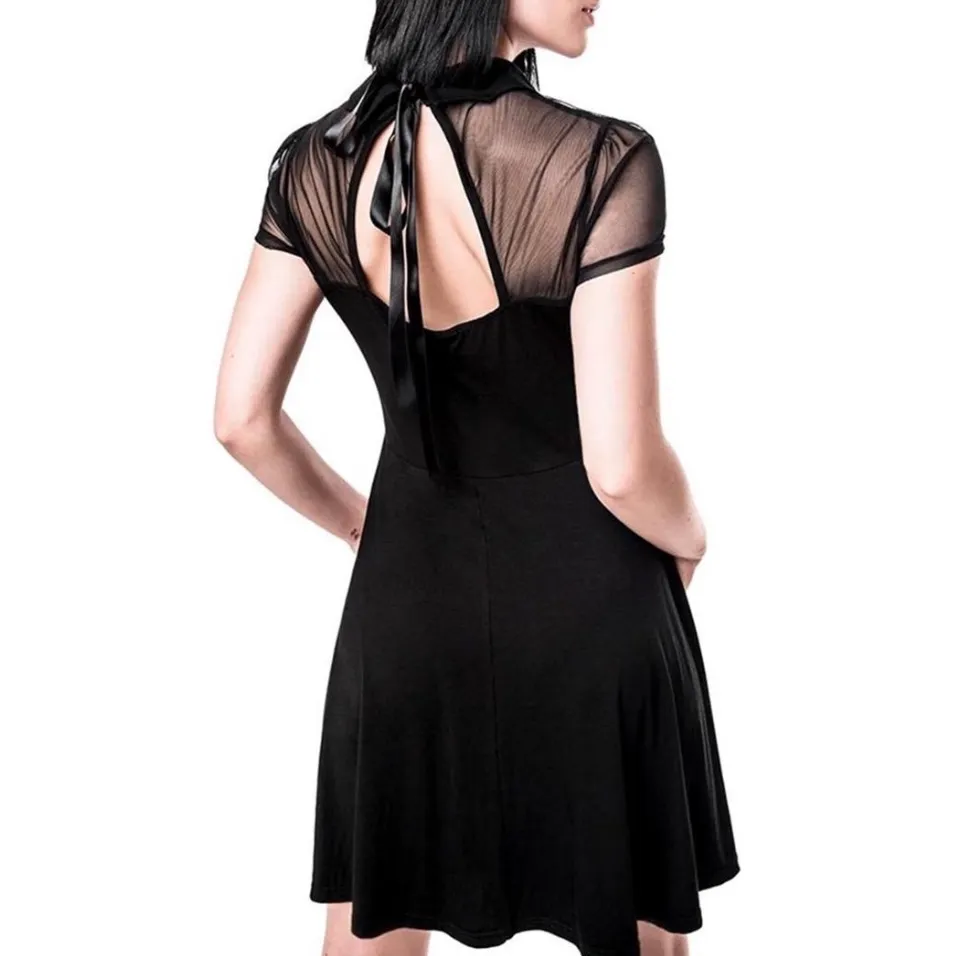Killstar Vampyra Black Night Creature Gothic Dark Edgy Angel Skater Dress - Image 2