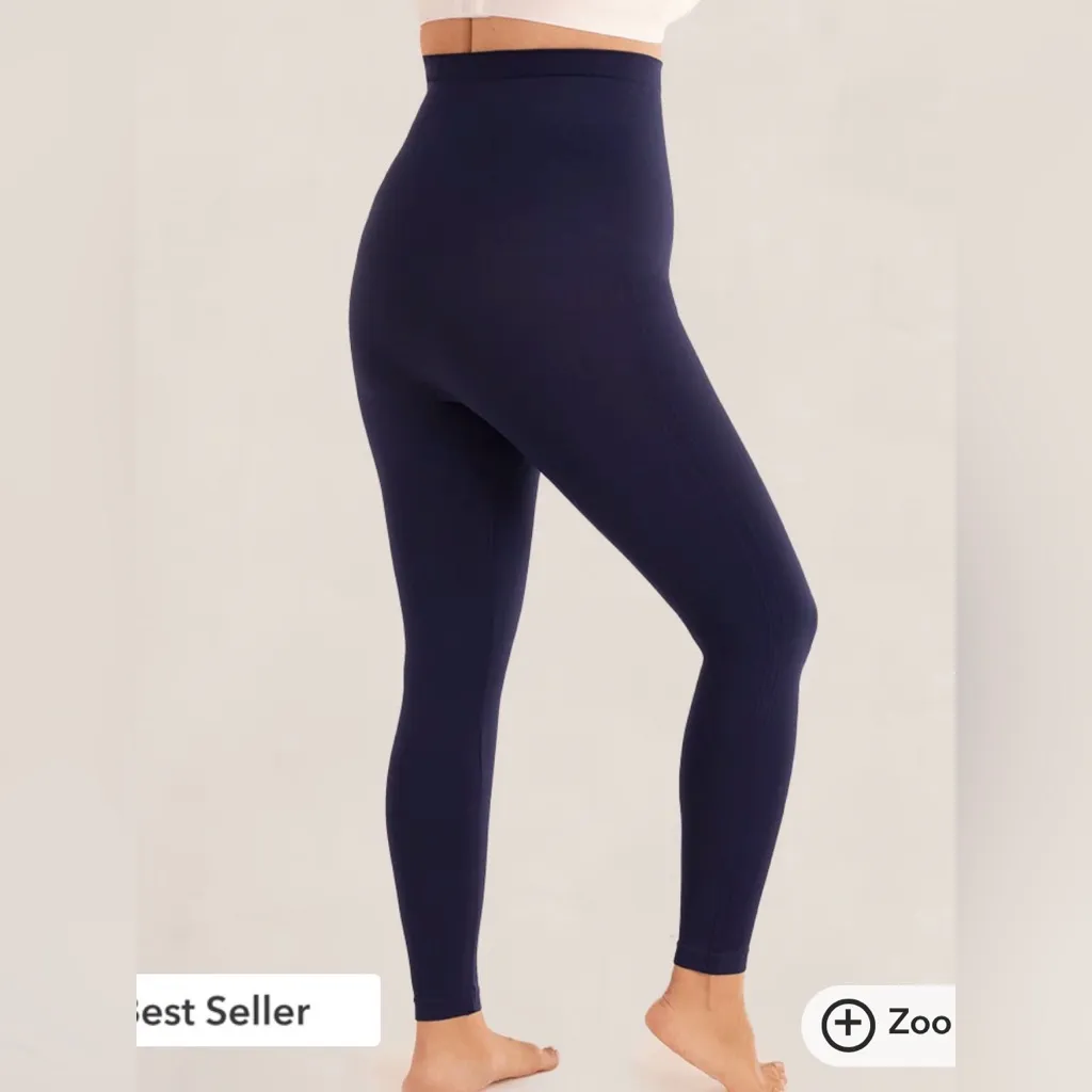 NWT Shapermint high waisted shaping compression tummy control leggings navy XL Blue - Image 2