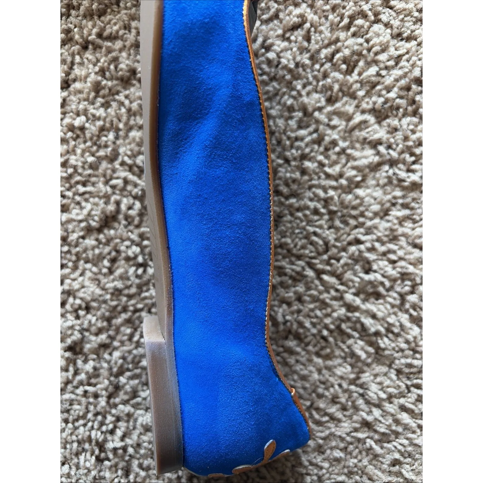 Dream Walkers SANDRA Wearable Art Suede Pointed Flat Shoes EU 41 Handmade NEW Blue Size 10 - Image 10