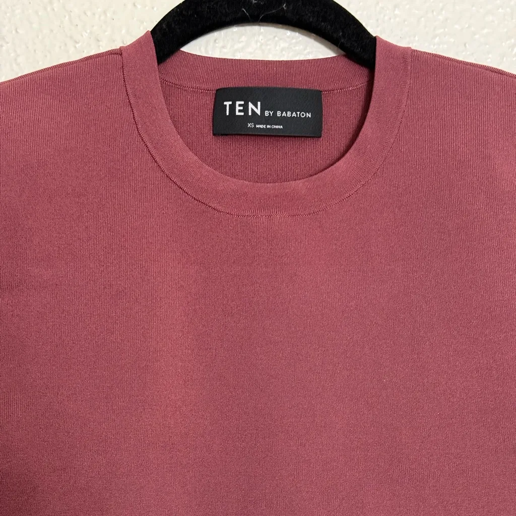 Babaton Retrospect sleeveless Crop Top in Rust size XS Color: Sundried Red - Image 4