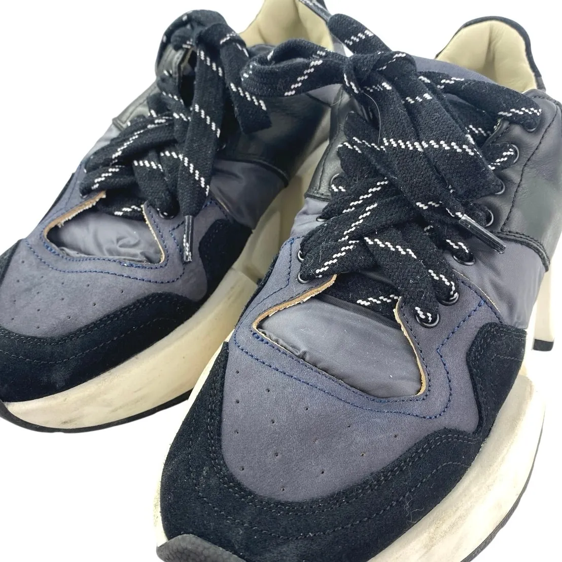 MM6 Maison Margiela Womens Black Suede Leather Low Top Trainers Sneakers Shoes 6 - Image 5