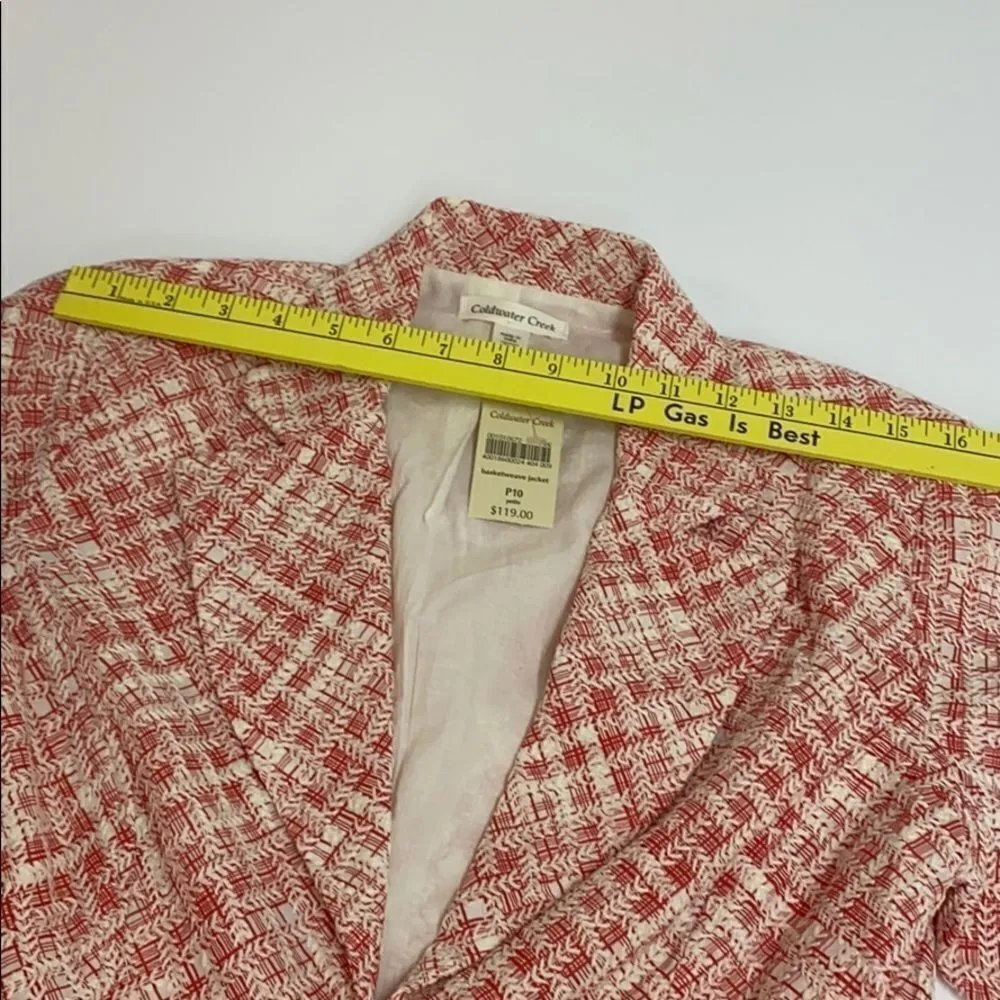 Coldwater creek basket weave jacket C25 - Image 10