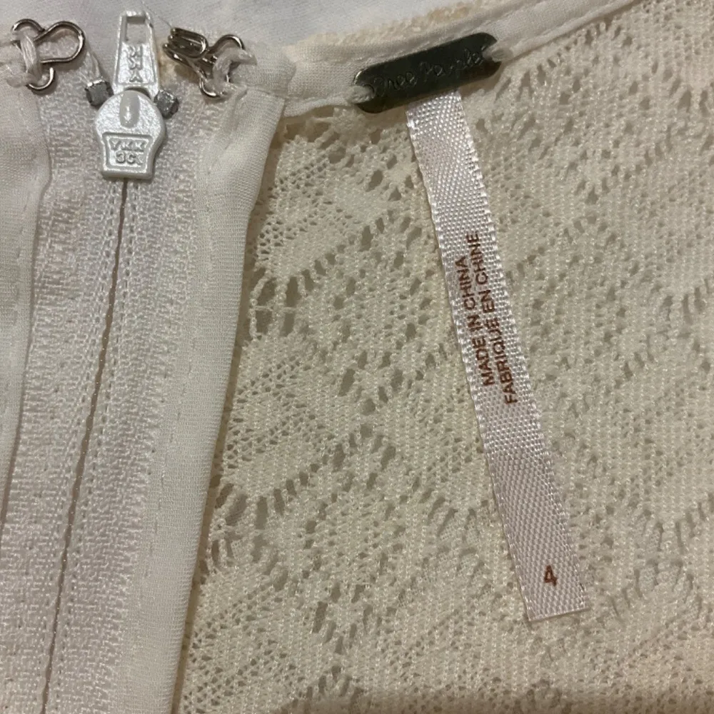 Free People Lace White Ivory Mini Dress Daisy Size 4 - Image 7