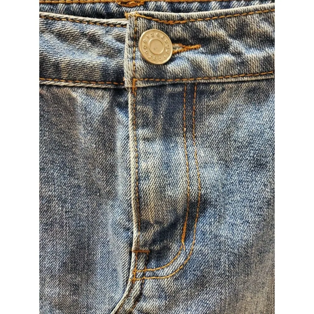 Refuge Women's Blue Denim Cotton & Polyester Pull On Short Jeans Skirt Size 12 - Image 6