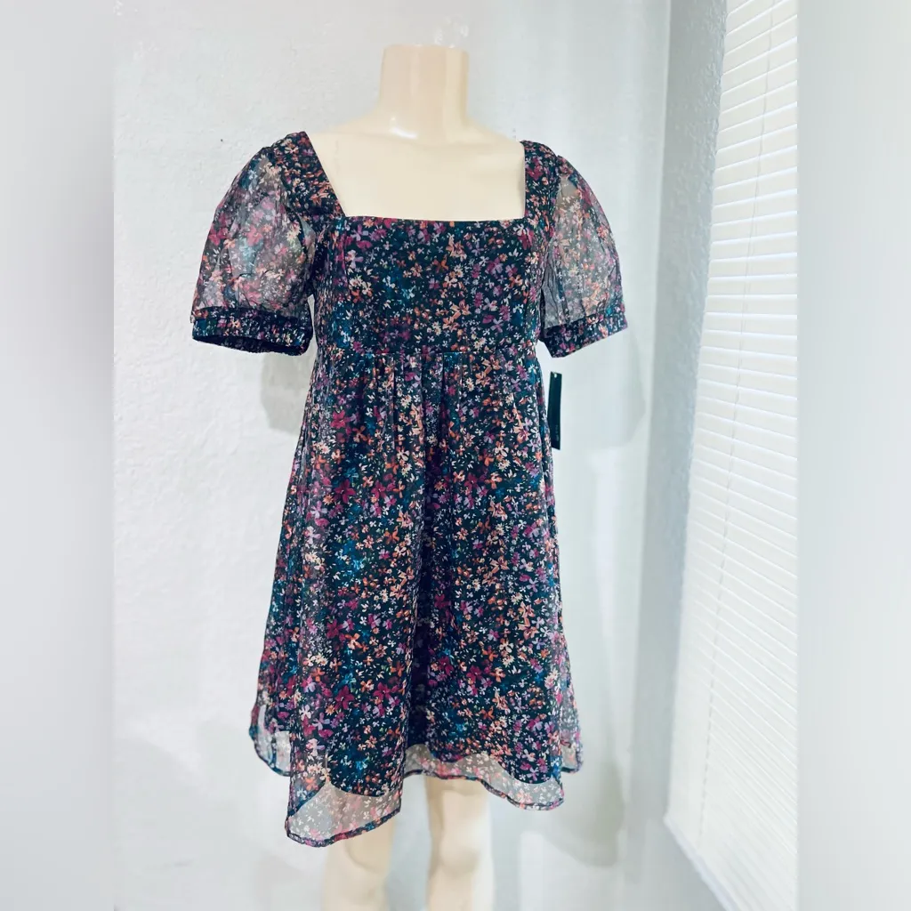 Wild Fable Yellow floral mini dress size XS NWT - Image 12