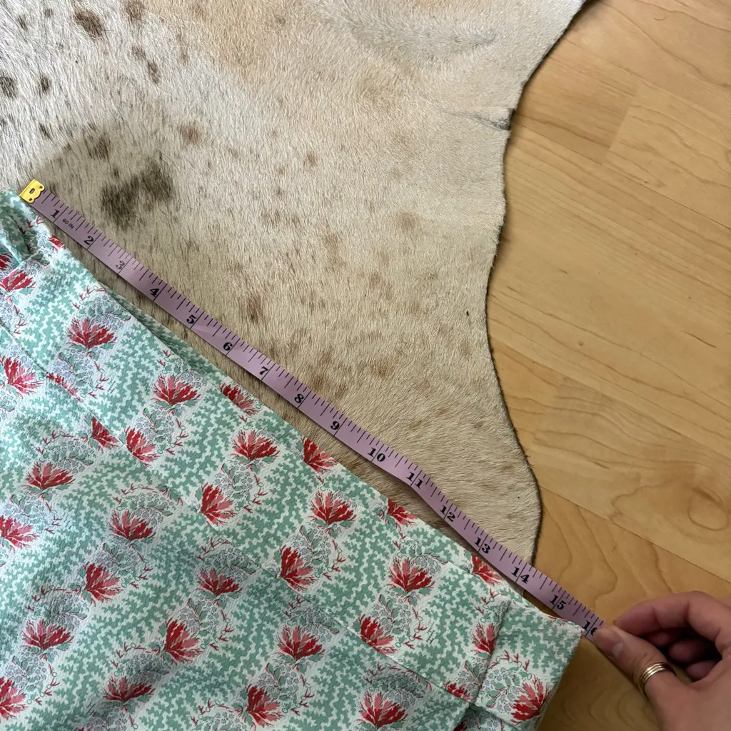 HILL HOUSE The‎ Mirabel Skirt in Green Linear Floral Poly Crepe Size Small NWT - Image 7