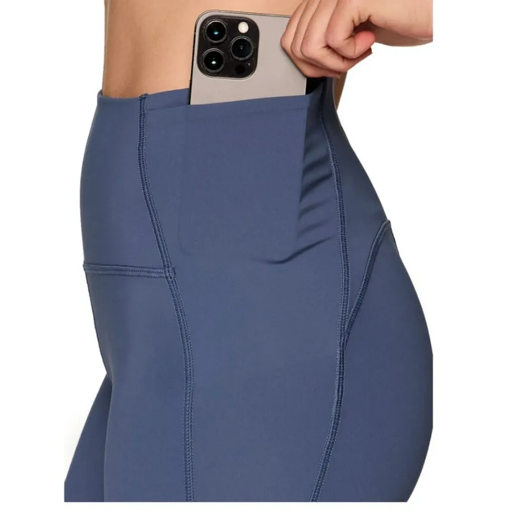 RBX Active Full Length High Waisted Blue Leggings with Pockets XL New - Image 3