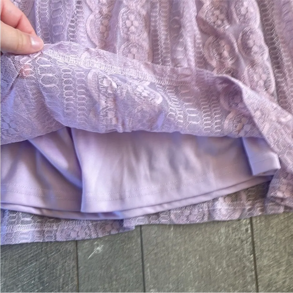 Francesca's Size Small Lavender Purple Lace Mini Dress. - Image 5