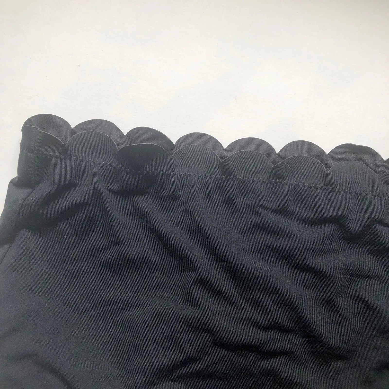 NWT Kate Spade Black Scalloped High Waist Swim Bottoms Sz L - Image 6