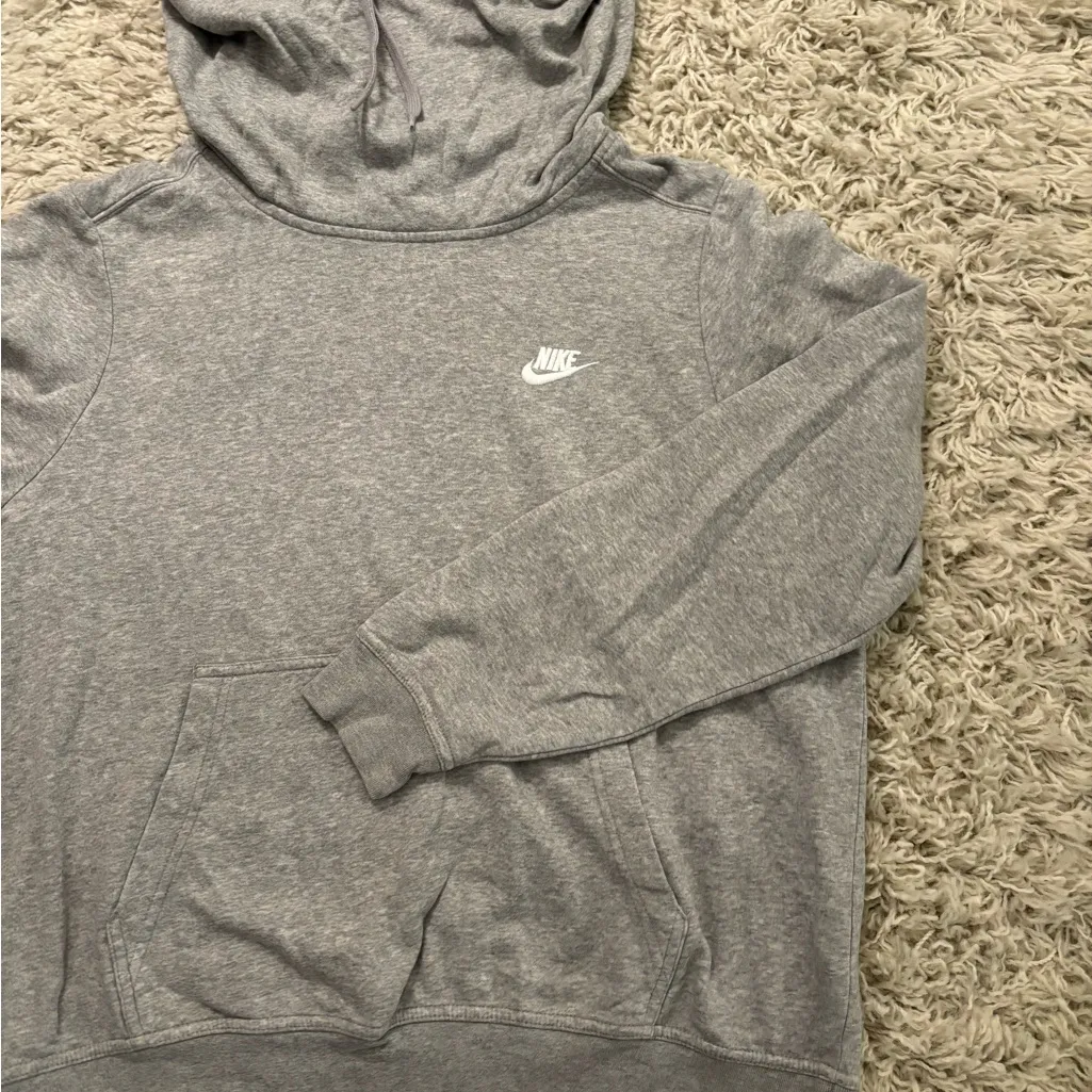 Nike Women’s Heather Gray Pullover Hoodie Size L - Image 2