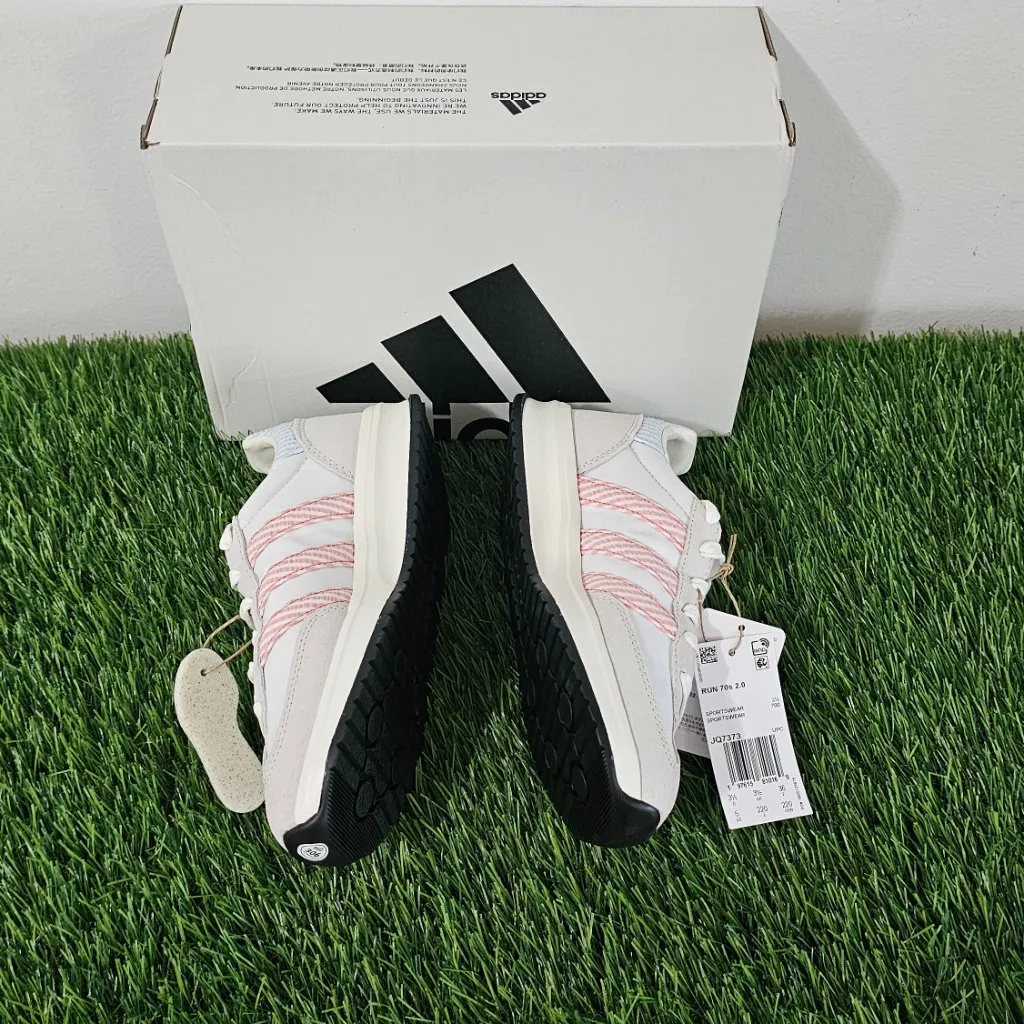 adidas RUN 70s 2.0 Shoes Women's Size 5 - Cloud White/Preloved Scarlet - JQ7373 - Image 3