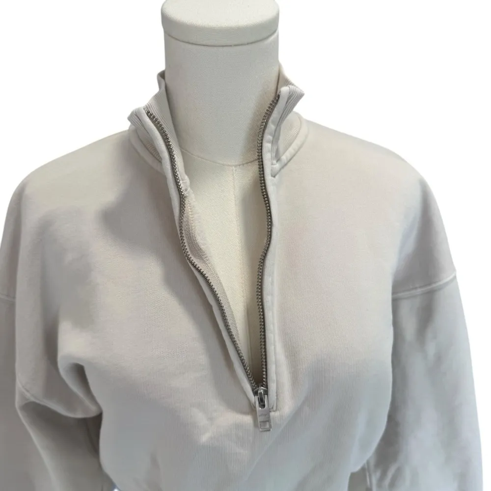Wilfred x Aritzia - Cream Half-Zip Pullover Top Sz 2XS - Image 4