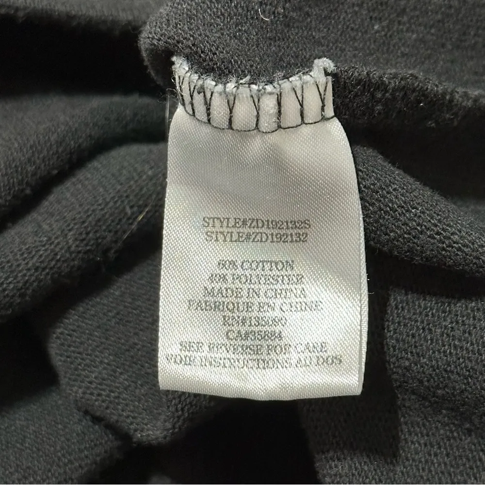 Z Supply Women’s Size M Black Cotton Blend Belted Ruffle Sleeve Capri Mini Dress - Image 9