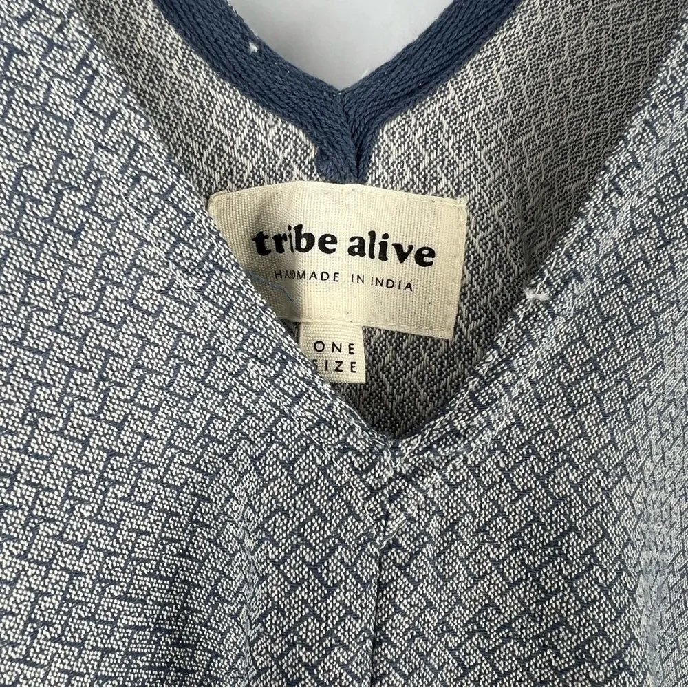 Tribe Alive Handmade Fringe Striped Poncho Western Rustic Boho‎ - Image 3