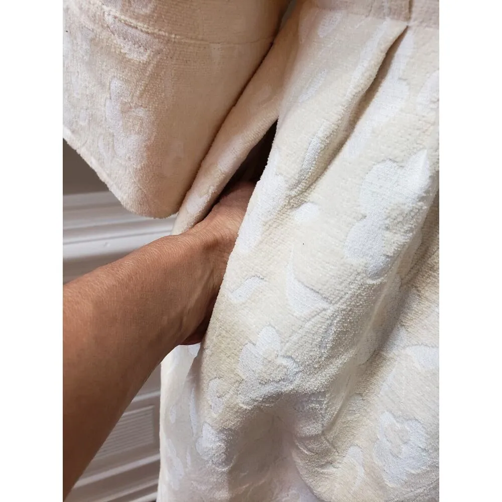 Forever 21 Women Beige Brocade Floral Victorian Feminine Trench Peacoat Jacket M - Image 11