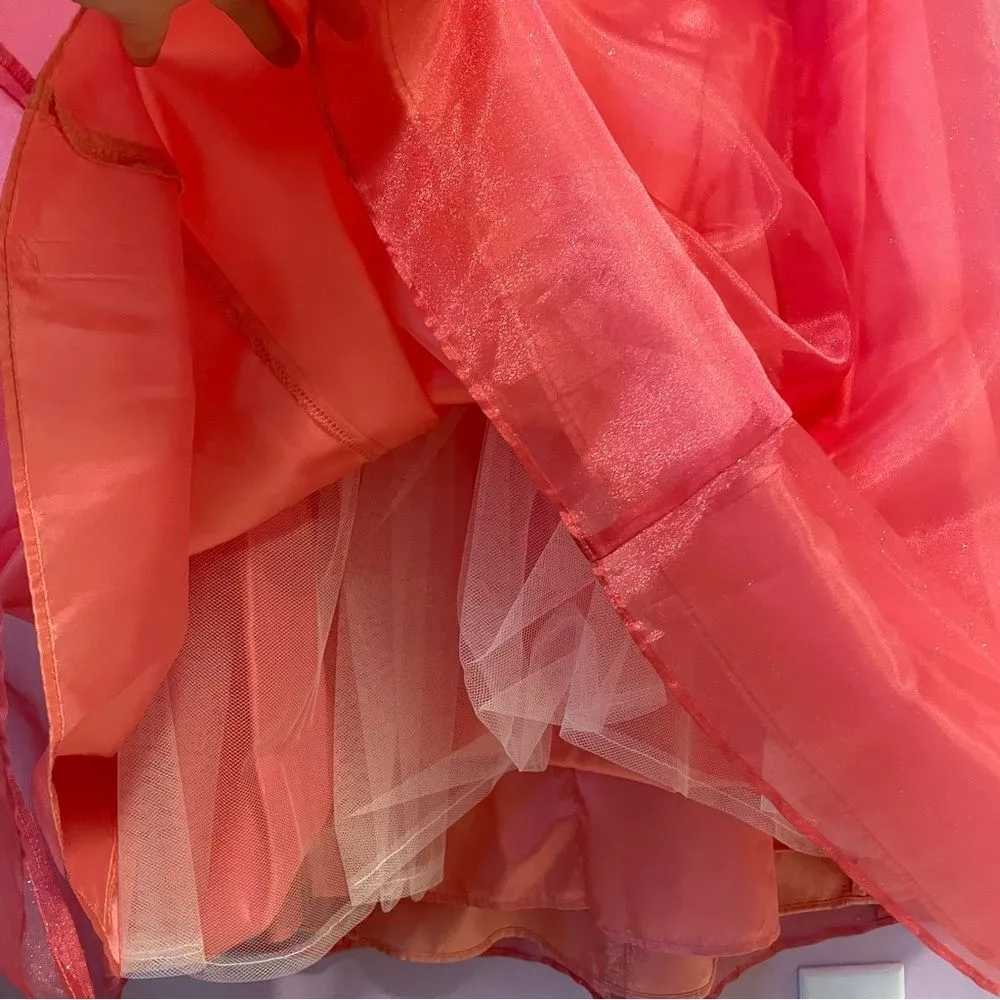 Blondie Nites Ballgown Pink Halter Lace Up Glitter Fairy Size 1 - Image 3