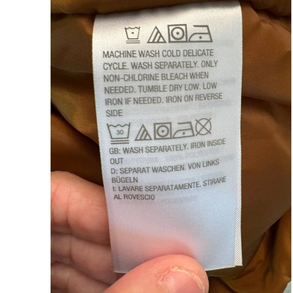 Peace Love World Mixed Media Coat Tumeric Medium Zipper Tweed NWOT Winter - Image 16