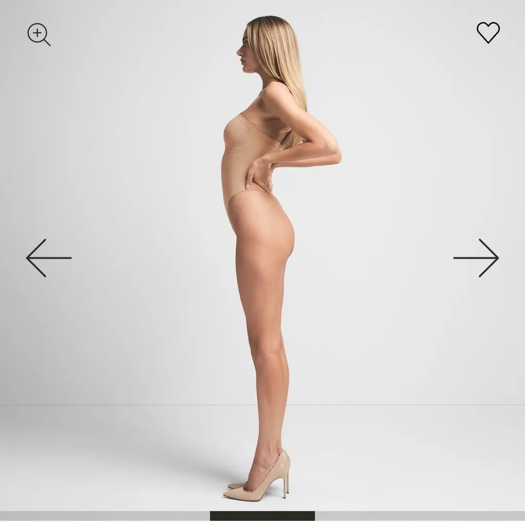 SKIMS Sculpting Seamless Strapless Thong Bodysuit Shapewear WITH Straps NEW XS - Image 5