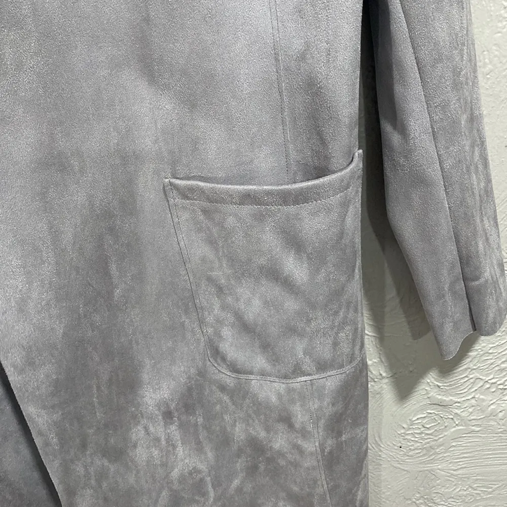 Belle Badgley Mischka Belle Faux Suede Duster Trench coat Size Small - Image 4