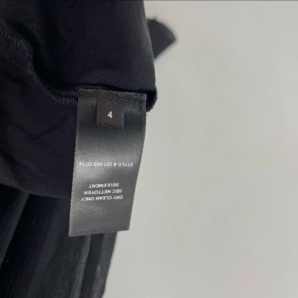 $395 NWOT REBECCA TAYLOR keyhole long sleeved black silk mini dress sexy 4 event - Image 7