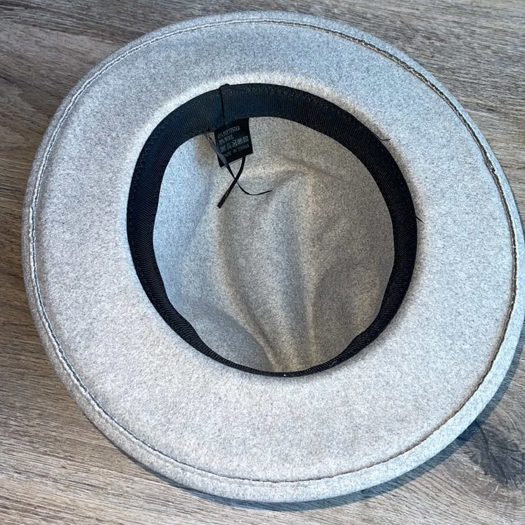 🎉Sale🎉 Fedora Panama Wool Blend Hat Light Gray - Image 7