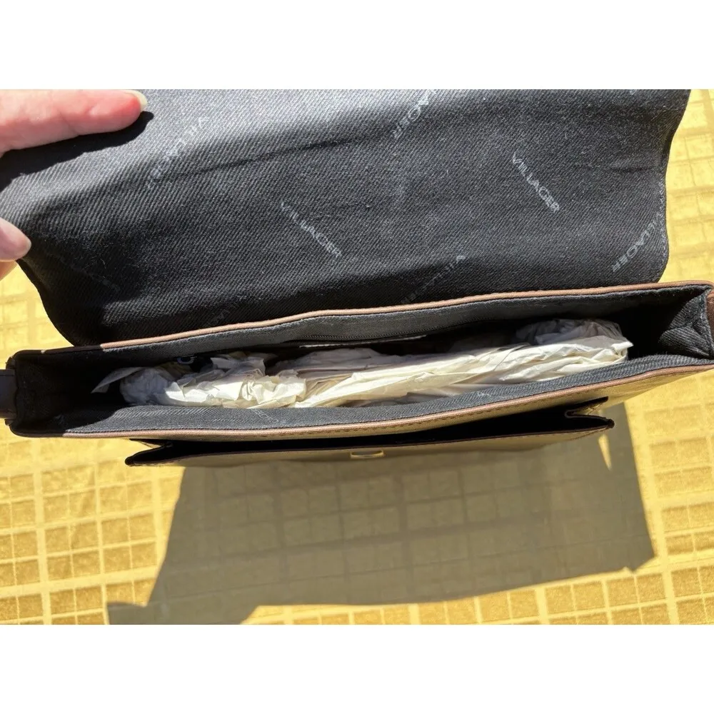 NWT Villager Liz Claiborne Crossbody Purse Rope Detail Gold Accent Snap Closure - Image 5