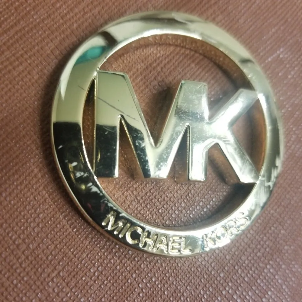 Michael Kors saffiano leather large Jet Set Tote Brown - Image 9