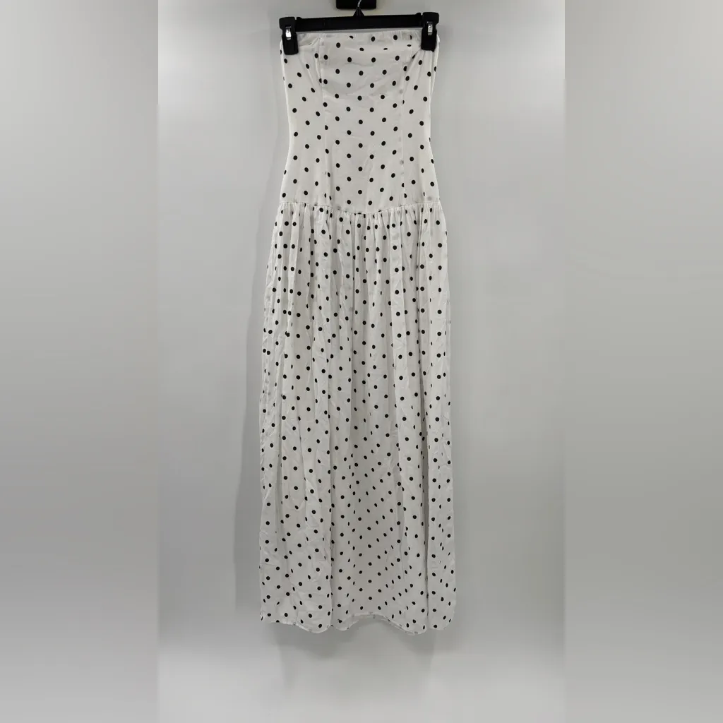 More To Come Paraisa Maxi Dress in White Polka Dot Size XS - Image 4