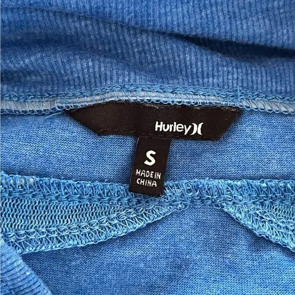 Hurley Abstract Print Blue Background Strapless‎ Maxi Dress Size Small - Image 3