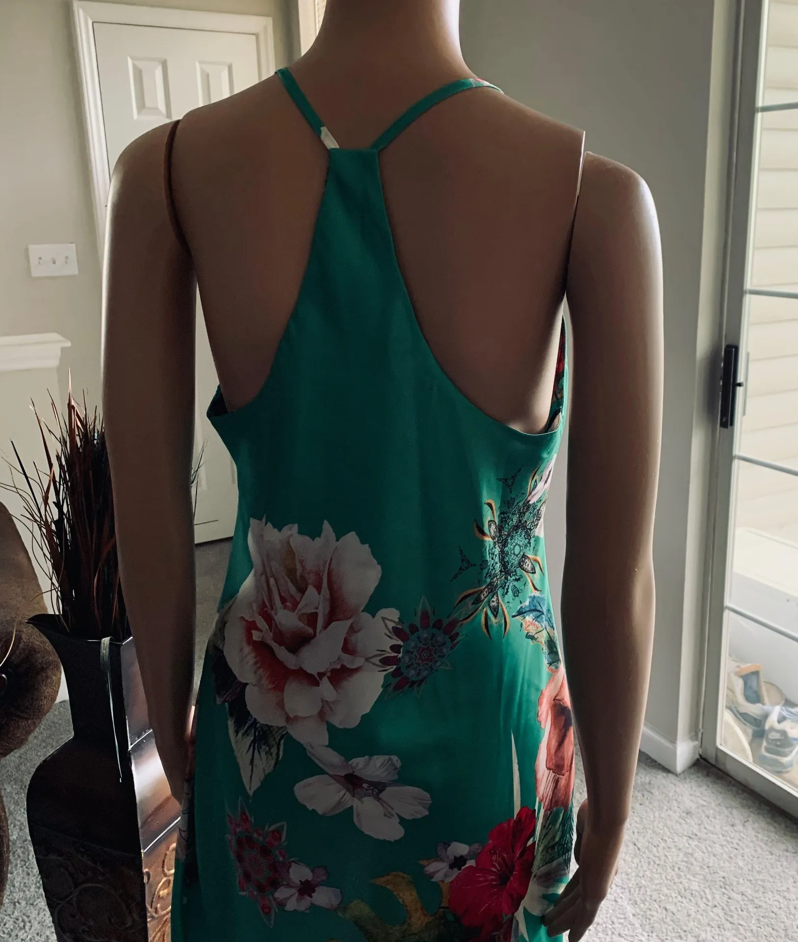 Floral Silk Dress - Image 3