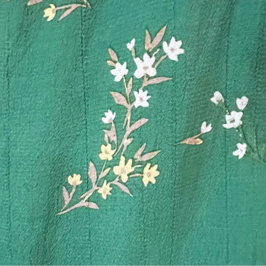 Faithfull the Brand Elsa Shoulder Tie Jumpsuit in Myrtille Green Floral Medium 6 - Image 15