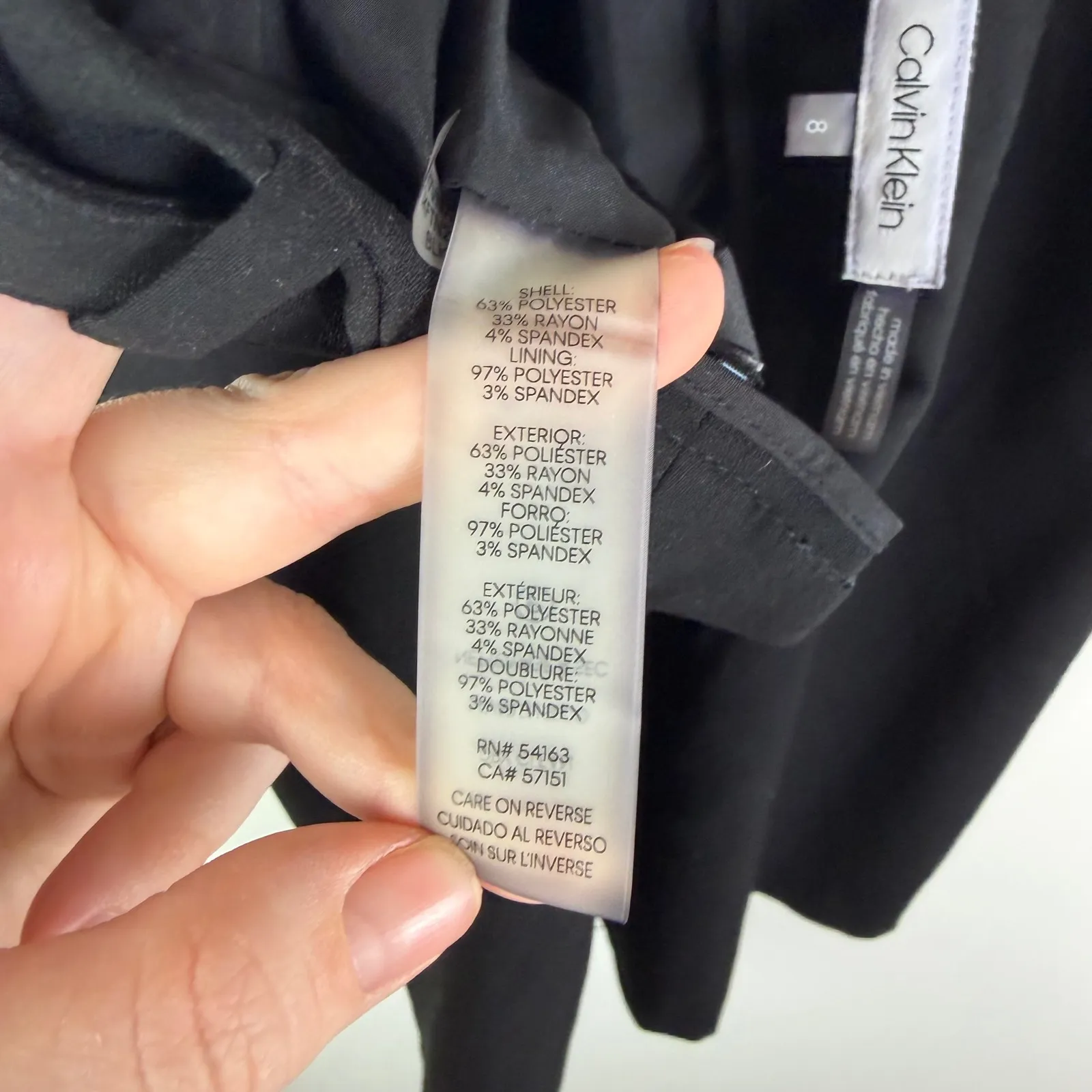 Calvin Klein Black Pencil Skirt Size 8 Office Career Minimalist Capsule Classic - Image 7