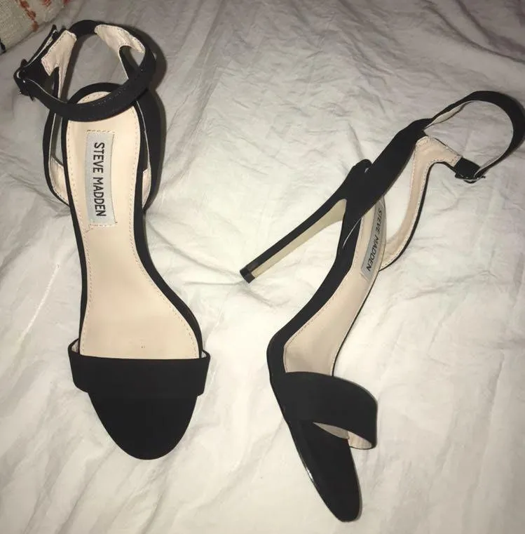 Steve Madden Black Suede Heels - Image 2