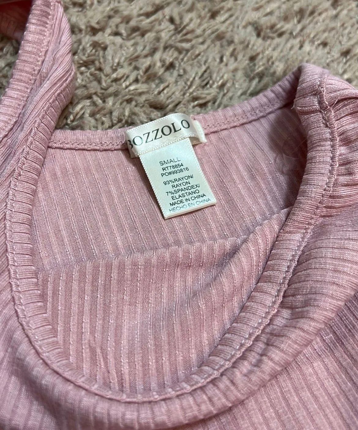 Baby Pink One Shoulder Tank Top - Image 4