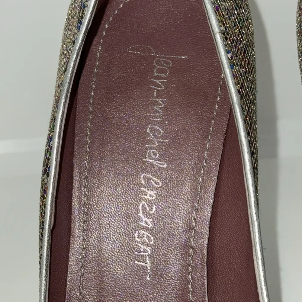 Jean Michel Cazabat Silver Sparkly Disco Ball Stiletto Heels Pumps Women’s 38 Size 7 - Image 4