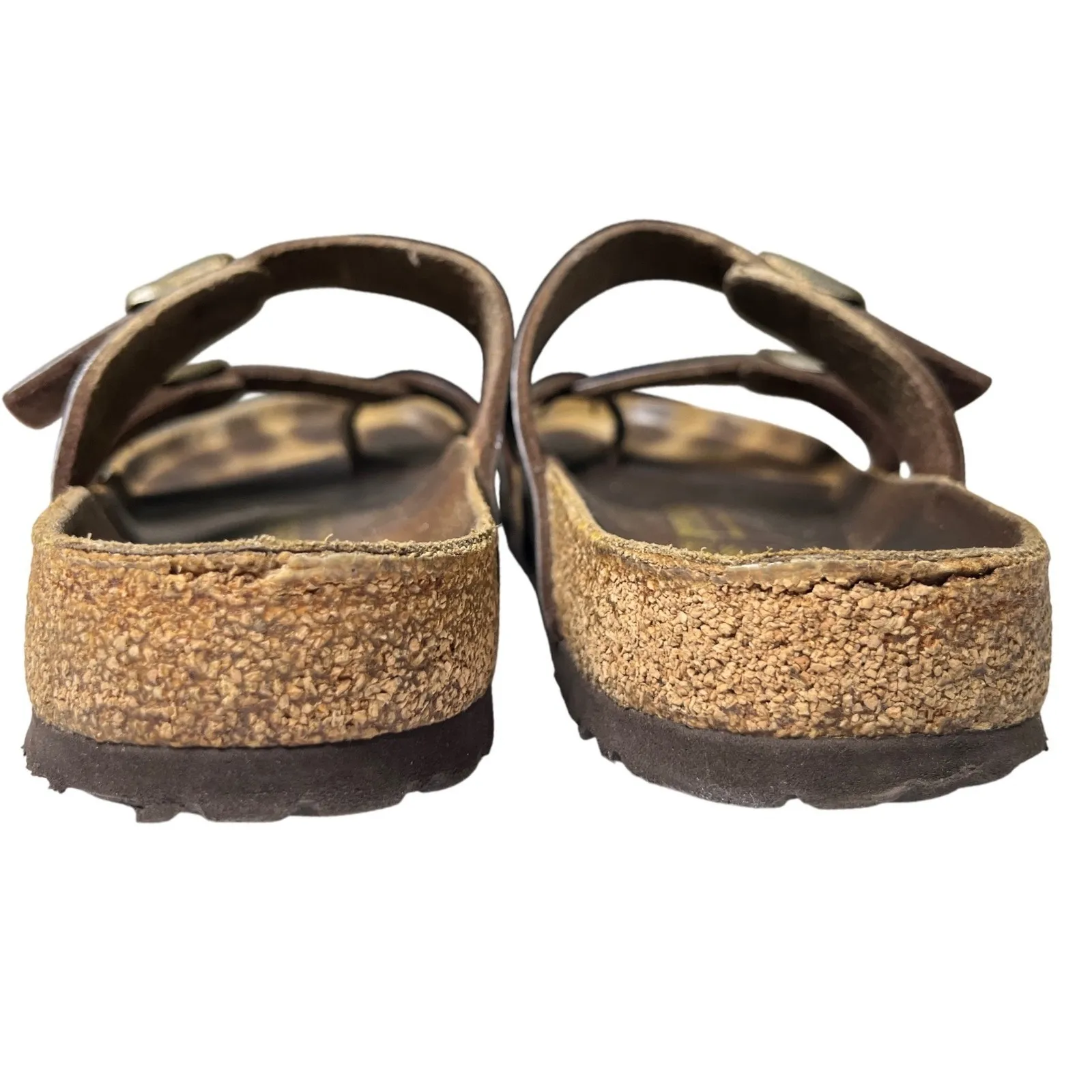 Birkenstock Mayari Sandals Women's 41 US 10 Metallic Gold Brown Leather‎ Comfort - Image 5