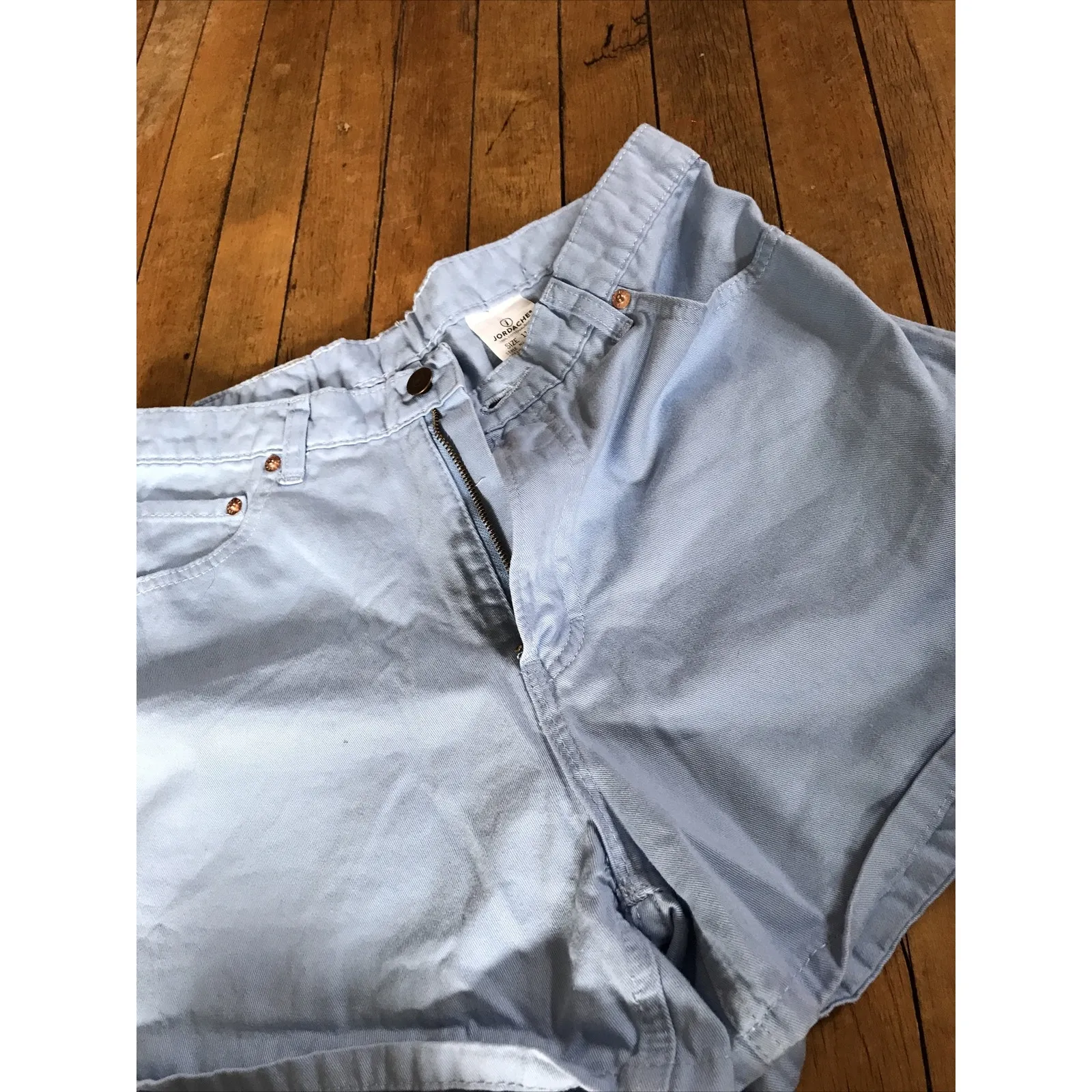 Jordache Baby Blue Boyfriend Shorts Size 11/12 100% Cotton (Aug 2017) - Image 2