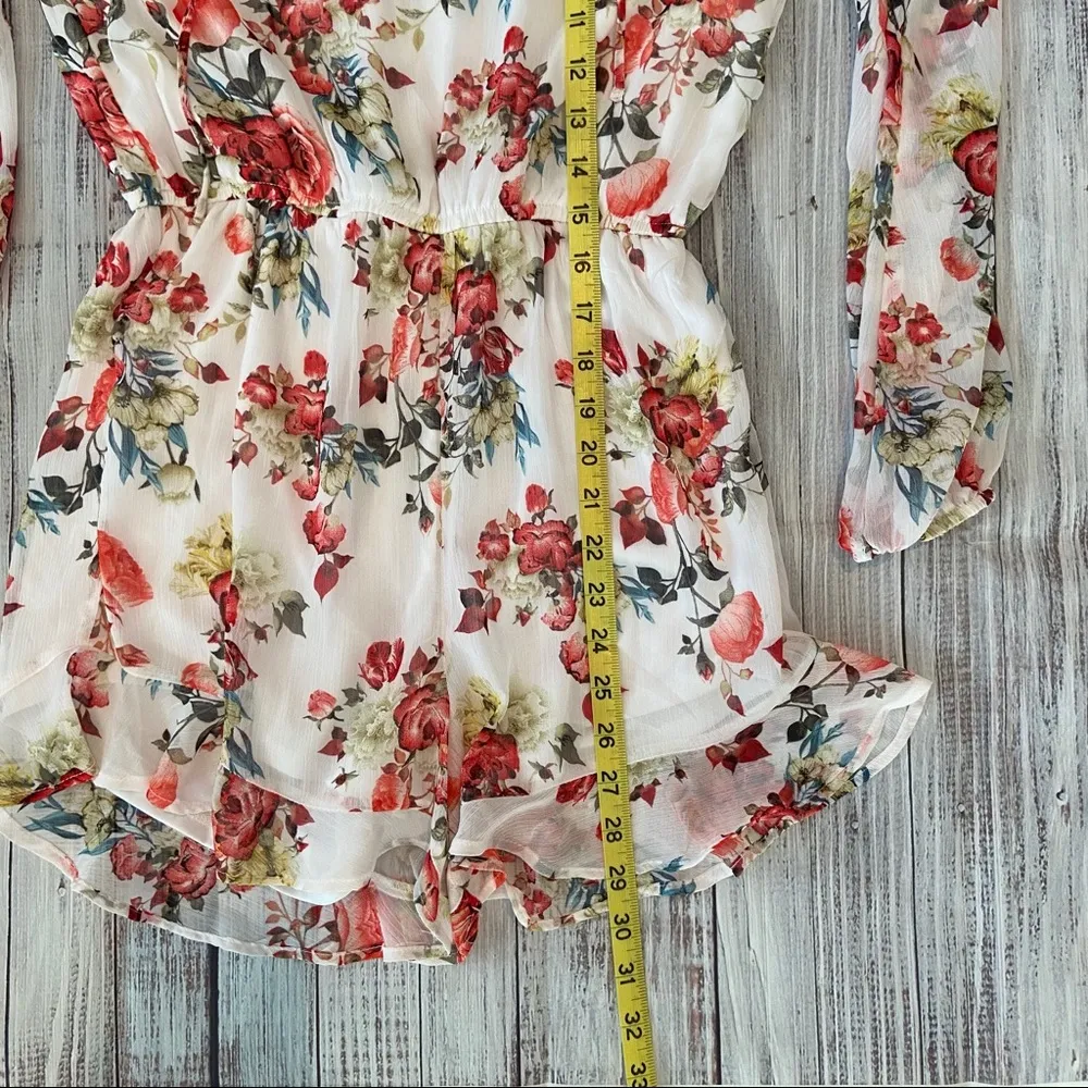 Disney Beauty and the Beast Floral Romper.  Size Small. - Image 9
