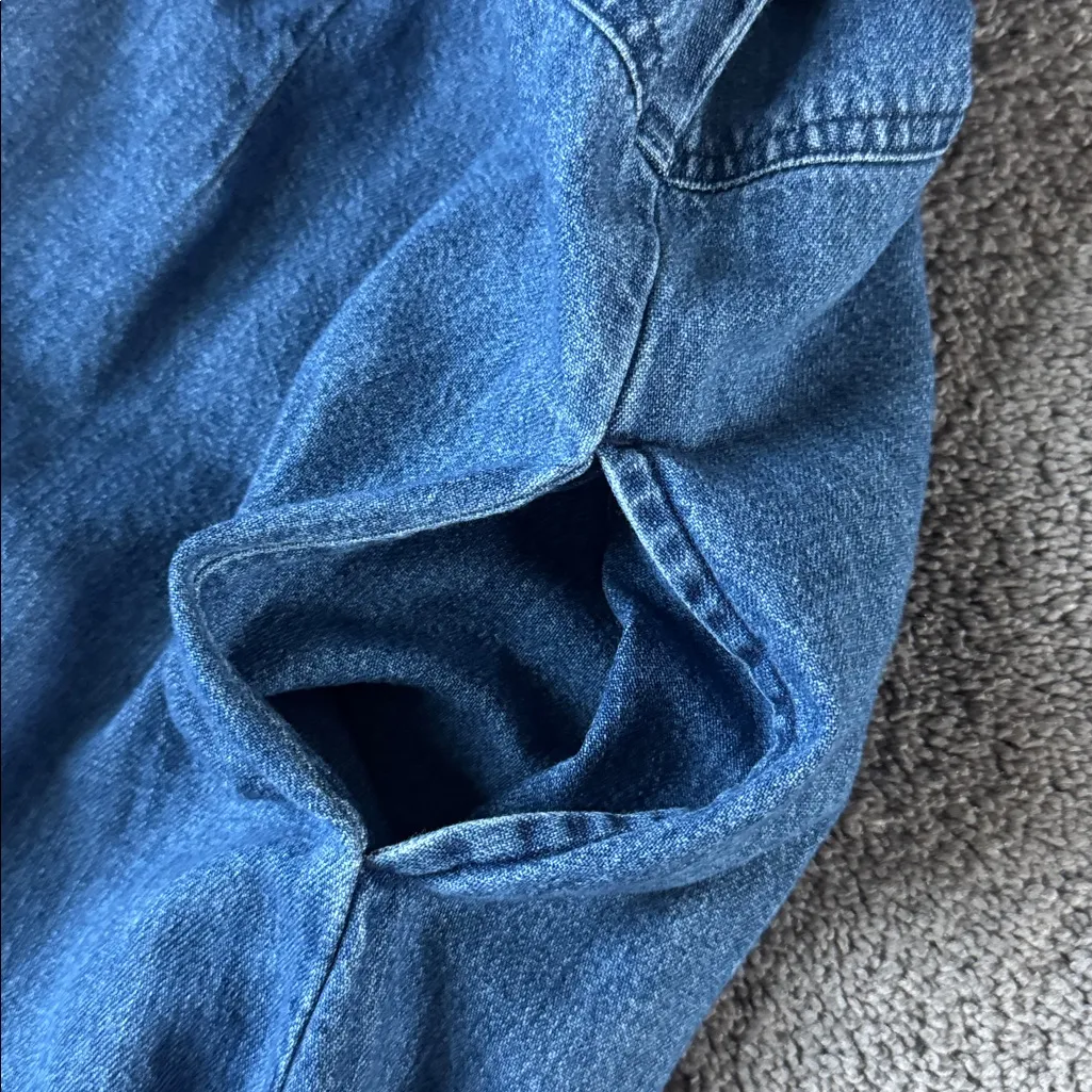 L. L. Bean Denim Button Down Dress SIZE 12 Blue - Image 5