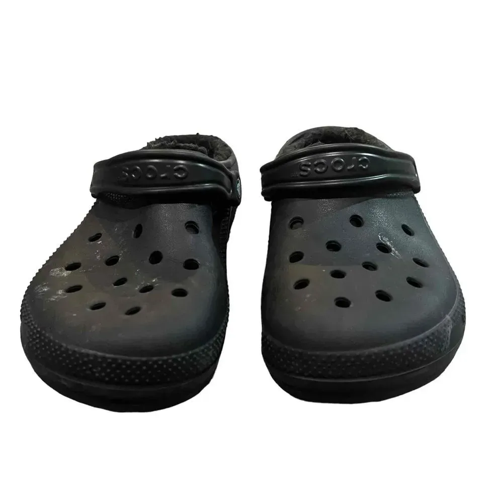 Crocs Closed-Toe Strap Fleece Lining‎ Clogs Size Men's 8 / Women's 10 - Image 2